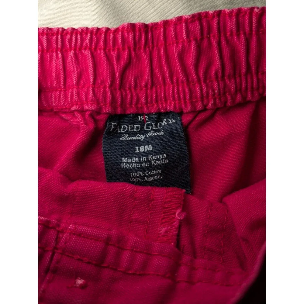 Faded Glory Toddler Girls 18 Months Pink‎ Posy Pants